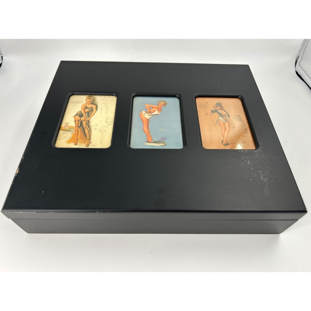 Vintage 1950s Gil Engrin Pin-up Cigar Tamper Barware Set of 3 Original Box Rare